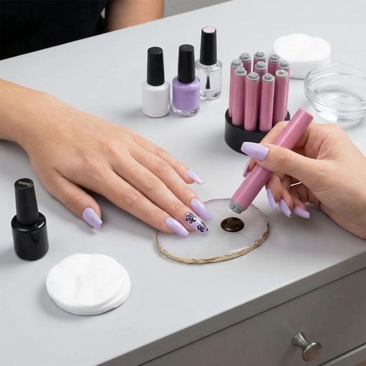 Nail Art Stamp Set – DIY Manicure with Floral Designs